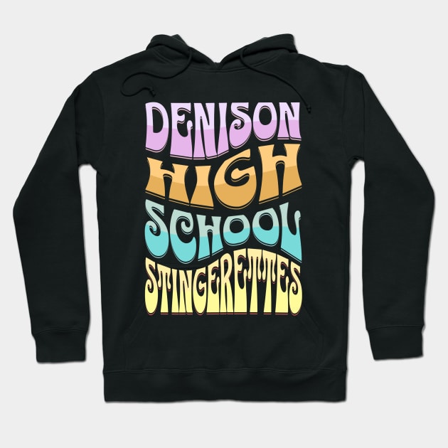 Denison High School Stingerettes Retro Hoodie by Team Spirit